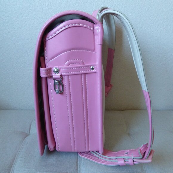 Kazama Brand Japanese Pink Randoseru Cow Leather Backpack Used Condition Japan - Picture 9 of 16